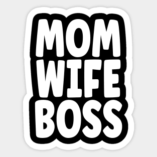 Mom Wife Boss Sticker